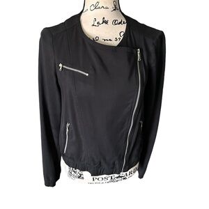 Lou & Grey Black MOTO Jacket Womens Small